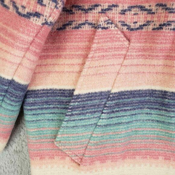 Vintage Woolrich Blanket Coat Southwest Aztec Wool Jacket Women’s Size Medium M - Picture 7 of 11
